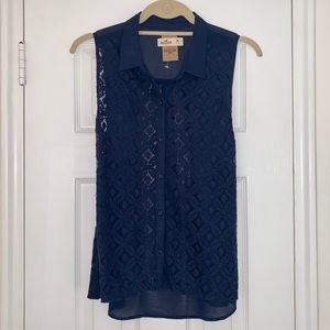 Hollister Button Up Tank Top